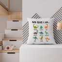 Dinosaur Christian Pillow Covers 18x18 Inches, God Says You Are Bible Verse Decorative Pillowcase Cases, Religious Gifts for Kid Throw Pillow Covers for Boys Room Playroom Nursery Church Decor