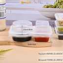 2 x 20 sets Reusable Snack Containers 2 Compartment Condiment Container With Lids Snackle Box Container Portion Control for Refrigeration Sauce,Outdoor Takeaway,Travel