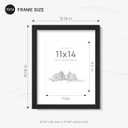 Picrit 11x14 Picture Frame Set of 2, Solid Wood and Black Backboard, Displays 8x10 with Mat or 11 x 14 Without Mat, Tabletop & Wall Mounted, Multi-Piece Wall Gallery Photo Frames for Home Decor, Black Wood Grain