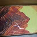 Large Boho Golden Mountain Framed Canvas Wall Art Set-16"x24"x3