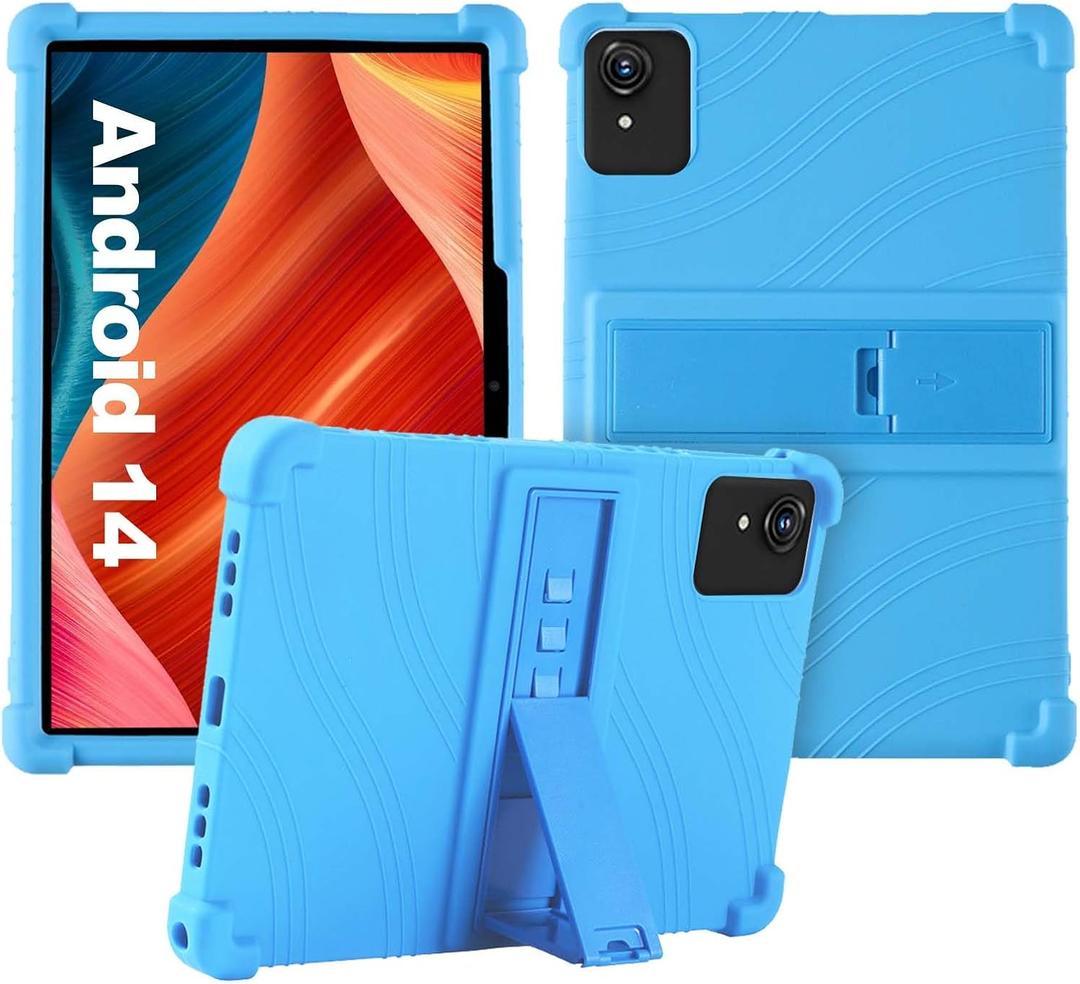 Case for Hasskya/ZOFYWNAS CSW10703 Tablet 10 inch,Soft Silicone Protector Cover,Kids Friendly,Adjustable Stand Tablet Cover,4 Corners Thicken Shockproof,Sky Blue