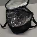 Yaomiao 2 Set Round Pie Carrier 11 x 7 Inch with Dish Tray Plate Stacker Insulated Casserole Carrier with Lid and Handle Reusable Cooler Thermal Bag for Cold Food for Potluck Picnic (Black)