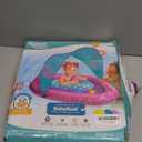 SwimSchool Infant Baby Pool Floats, Free Swimming, Super Buoyant  Ages 6-24 Months  Multiple Colors/Styles  Adjustable Canopies and Seats, Splash & Play Baby Floaties (Pink/Aqua)