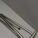 Double Curtain Rods, Brushed Nickel, 48 Inch, Wrap Around Room Darkening, Heavy Duty, Adjustable, Blackout Curtain Rod