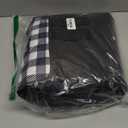 ZAZE Picnic Blankets Machine Washable, 80''x80'' Extra Large Waterproof Sandproof Foldable Compact Beach Blanket, Oversized XL Outdoor Mat for Spring Summer Camping, Park, Travel Grass(Blue and White)