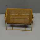 7.09" x 4.72" Small Raffle Drum Upgraded Ticket Spinner Holds 600 Tickets Raffle Wheel Spinner with Stand Drum Cage for Games Events(Gold)