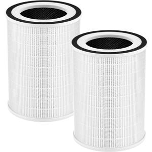 2 Pack True HEPA KILO Filter Compatible with Afloia KILO, KILOPLUS, KILOPRO, MIRO,MIRO PRO and MORENTO MR-Kilo, Kalo Air Purifier, 360 3-Stage Filtration for Odor,Smoke,Dust,Pollen,Pets