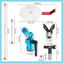 7 Pieces Paint Sprayer Airless Spray Guide Accessory Tool Guide Edge Spray Tool with 12 Inch, 30 Inch Extension Pole, 315, 517 Spray Tip and Tip Guard for Airless Paint Spray Gun Sprayer Painting, 1 Count