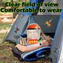 Hummingbird Feeder Hat Mask | Helmet-Style Hands-Free Design | 4 Spill-Proof Ports & Food Tray & Adjustable Headband | Lightweight PVC for Outdoor & Parent-Child Birdwatching | Red | 2 in 1