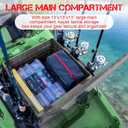 Kayak Fishing Crate with 4 Rod Holders | 13"x13" Kayak Tackle Storage Box & Gear Organizer | Durable, Compact Kayak Crate Storage for Most Fishing Kayaks, common