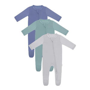 RRP Unisex Baby Footies Pajamas,Rayon Derived From Bamboo,Buttery Soft Sleep 'N Play PJs,2-Way Zipper Closure, 9-12M