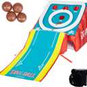 Flybar FunPark Giant Inflatable SkeeBall Game 11 Ft. Long Arcade Toy with 4 Balls and Electric Air Pump for Backyard, Indoor or Outdoor Family Play; Active Game for Kids & Adults, Ages 6+