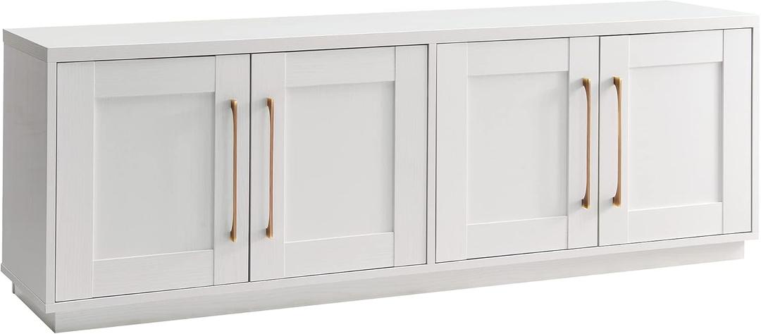 Henn&Hart Tillman Rectangular TV Stand for TV's up to 80" in, 68" Wide, White