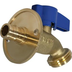 XFITTING 1/2 inch Pex A x 3/4 inch GHT Hose Bibbs with Flange, Pex A Expansion Version, 5-4-2=1XX, 1 Piece