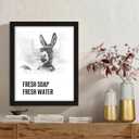 arteWOODS Funny Donkey Bathroom Wall Art - Rustic Farmhouse Wall Decor with Humorous Quotes Black Framed Print Artwork Cute Animal Pictures for Shower Toilet Restroom Kid's Washroom 8x10 Inch