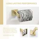 Angle Simple Toilet Paper Holder, SUS304 Stainless Steel Bathroom Tissue Holder, Open Arm Paper Roll Hanger Wall Mount, Brushed Gold