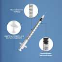 30 Pack U-100 Syringes with Needle, 1ml 30G 5/16" 8mm Syringe, Individually Sealed Packaging