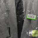 Le Suit Houndstooth Topper with Framing & Sheath Dress Black/White, 18W