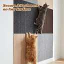 3 Pack Total 118.1"x15.8" Cat Scratch Couch Furniture Protector, Trimmable Super Self-Adhesive Anti Cat Scratching Pad, DIY Climb Cat Scratcher Mat Protector for Sofa and Covering Cat Tower (Khaki)