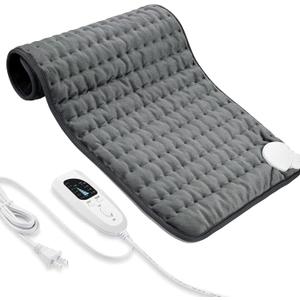 Heating pad Electric Heat Pad for Back Neck Shoulder Knee Arms Legs- Electric Heat Pads with 6 Heat Settings -Auto Shut Off (33‘’×17‘’, Dark Gray)