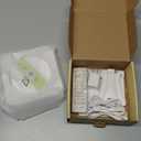 Bluetooth Portable Home CD Music Player with Remote Control, Timer, Built-in Speakers and LED Display - FM Radio Boombox (White)