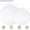 Lullaby 60PCS Clear Scalloped Plastic Plates, Disposable Elegant Party Plates Include 30pcs Dinner Plate 10.25", 30pcs Plastic Dessert Plate 7.5", Perfect for Wedding and Party