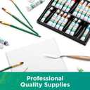 Norberg & Linden Acrylic Paint Set - Canvas and Acrylic Paint Sets for Adults, Teens, Kids - Includes 24 Vivid Colors, 3 Painting Canvas Panels, 6 Assorted Brushes & 1 Paint Knife (Multicolor)