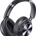 TAGRY Hybrid Active Noise Cancelling Headphones 100H Playtime Wireless Over Ear Bluetooth Headphone with Fast Charging Hi-Res Audio Comfort Earcups Headsets for Travel Home Office Phone PC Black