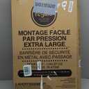 Regalo Safety 29-49" Easy Step Extra Wide Baby Gate for Doorways & Bottom of Stairs, Pressure Mounted Safety Gate with Door for Babies, Toddlers & Pets, Platinum