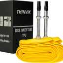 Thinvik TPU Inner Tube Upgraded Durability for Road Bike MTB Gravel Bicycle Tire 700cc x 18-32, 33-50c, 29'', 27.5'' Bicycle Tube 45MM 65MM 85MM Length of Presta Valve- 2 PCS (One Pair)