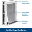 PetSafe Never Rust Dog & Cat Plastic Door, X-Large, for Pets Up to 220 lb, Paintable, Easy DIY Installation, Closing Panel Included, Install in Interior & Exterior Doors or Walls, Durable, Extra Large