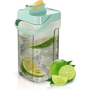 120 oz Cold Water Bottle, Clear Plastic Kettle with Lid, BPA-Free & Shatter-Resistant Refrigerator Pitcher, Perfect for Iced Tea, Sangria, Lemonade, Juice, Milk & More (Green) 120 oz Cold Water Bottle, Clear Plastic Kettle with Lid, BPA-Free & Shatter-Resistant Refrigerator Pitcher, Perfect for Iced Tea, Sangria, Lemonade, Juice, Milk & More (Green)