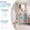 Sekey 36.2" Extra Tall Baby Gate for Stairs, 30-46" No Drilling Dog Gate