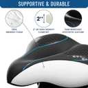 Everlasting Comfort Bike Seat Cushion (10"x8") - Universal Fit for Mountain, Stationary, Cruiser Bikes - Easy Assembly - Comfortable Memory Foam Bike Saddle - Bike Seats for Men - Bike Seats for Women