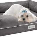 Odor Free Dog Bed | Luxury Memory Foam with Natures Activated Charcoal Odor Remover | Miracle Small Dog Bed [20" x 25"] | Water and Chew Resistant