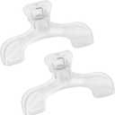 2Pcs Book Page Holder Clips, Transparent Portable Reading Book Page Holders Multifunctional Practical Book Clips Page Holders Book Reading Opener Accessories for Books Office Home School Supplies