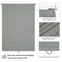 Changshade No Drill Roman Shades Cordless Blinds Blackout for Indoor Windows, Room Darkening Tension Rod No Hardware No Tools Inside Mount, Shade Size 39 Inches Wide 64 Inches High, Dark Grey