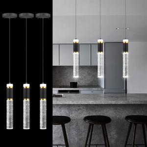 3-packs Pendant Lighting for Kitchen Island Mini Chandeliers Crystal Dining Room Hanging Lights LED Dimmable Drop Lights Ceiling Lighting Fixture Kitchen Sink Light Bathroom Bedroom 2700K 6000K