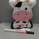 Aoriher Cow Piata with Blindfold and Bat, Farm Animal Theme Birthday Party Supplies Cow Piata for Birthday Party Favors Decor, 16 x 12 x 3.2 Inch
