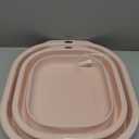 Collapsible Wash Basin Set of 2, Foldable Small Medium Size Wash Basin, Portable Plastic Basins for Laundry, Bottles, Travel, Camping (Pink)