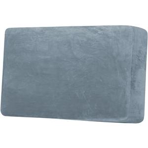 H.VERSAILTEX Velvet Stretch Individual Couch Cushion Cover Plush Slipcover for Loveseat & Sofa Seat Cushion Furniture Protector Seat Cover (1 Piece Loveseat Cushion Cover, Stone Blue)