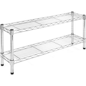 Shelving Inc. 8" d x 36" w Chrome Wire Shelving with 2 Tier Shelves, Weight Capacity 800lbs Per Shelf