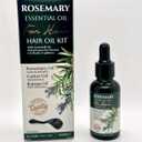 2 x Rosemary Hair Oil Kit, Rosemary Oil, Hair Care Oil, Ideal for Dry and Damaged Hair, Suitable for Men and Women, 30ml