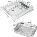 Uniflasy 67047 Catch Pan for Weber Spirit/Spirit II 200/300 Genesis and Genesis II LX200/300 Series Grill for Weber Traveler Drip Tray with 6415 Aluminum Liner, Replacement for Weber 67047 83156 6415