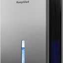 KeepGlad Dehumidifier, 98OZ Dehumidifiers for Home(1000sq.ft), Humidity Display Dehumidifier for Basement Bathroom Bedroom, Auto Shut Off, Washable Filter, Drain Hose, Timer, 7 Ambient Lights, Gray