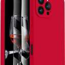 FireNova Designed for iPhone 16 Pro Case, Silicone Upgraded [Camera Protection] Phone Case, Soft Anti-Scratch Microfiber Lining Inside, 2024, Deep Red