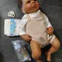 WOOROY Lifelike Reborn Baby Dolls Black  20-Inch Realistic African American Newborn Baby Doll, Real Life Baby Dolls,Real Baby Doll with Full Vinyl Body with Accessories Gift for Kids Ages 3+