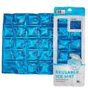 Jacent Flexible Reusable Ice Mat, 30 Cube Blue Ice Pack, Jumbo 12x9.5-Inch
