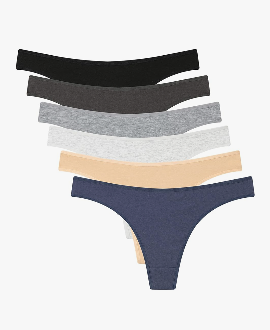 ELACUCOS 6 Pack Women's Thongs Cotton Breathable Panties Bikini Underwear
2K+ bought in past month 12 pack M
