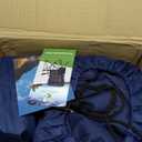 LET'S CAMP Oversized Camping Chairs 29.52" High Back Heavy Duty Lawn Chair Support 500LBS, Portable Collapsible Chair with Cup Holder, Side Pocket,2 Pack(Blue) (Navy)